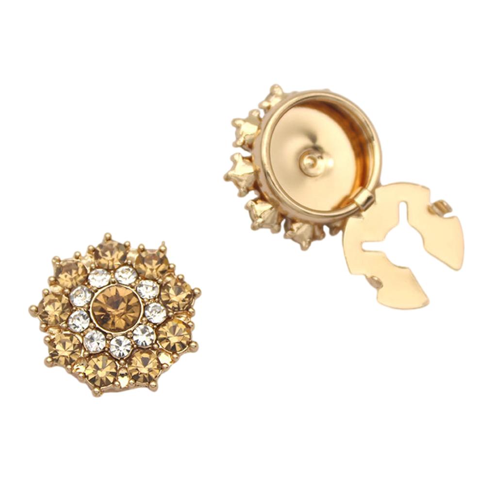 Sophisticated Dress Cuff Links Sparkling Multi Tone Glass Design Comfortable Daily Wear Solution