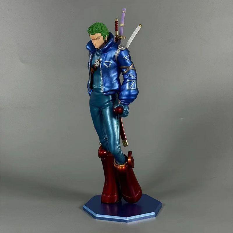 Anime Figurine GK Zoro Action Figures Egg Point Island Electroplated Color PVC Model Collection Toys Gift