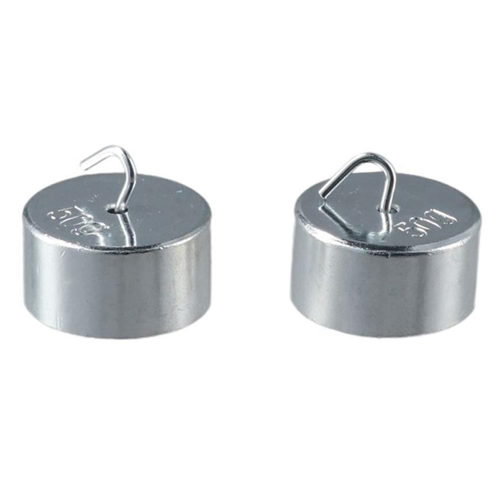 Silver Chrome-Plated Hook Weight Metal Metal Slotted Weights  General Science
