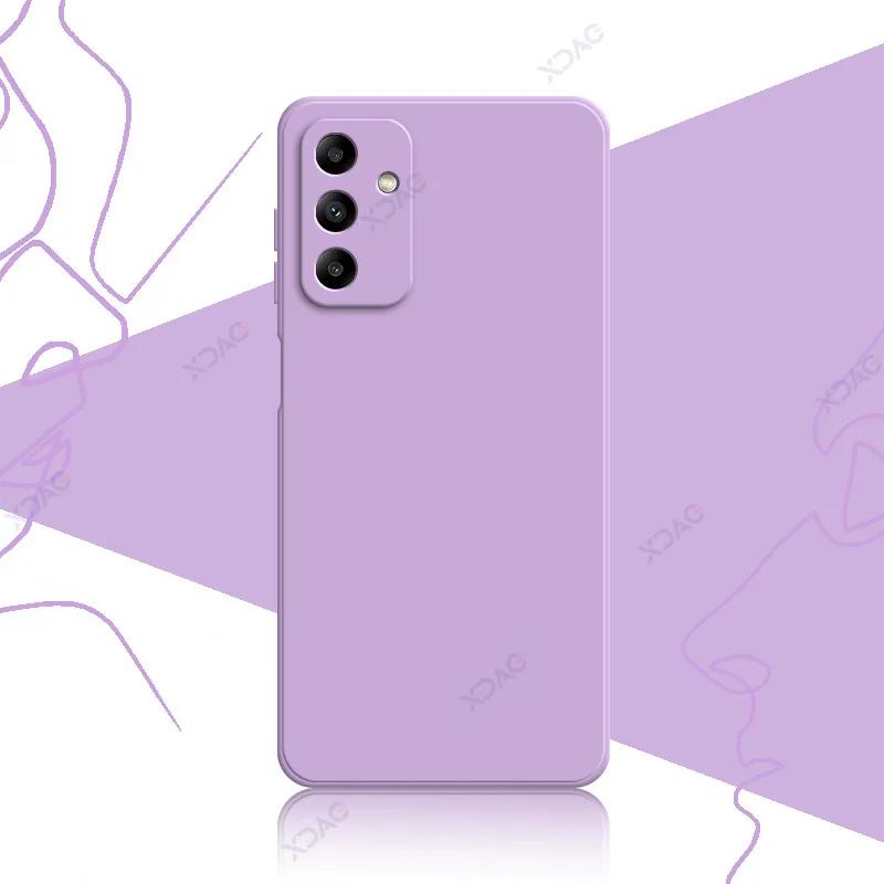 Fashion Cute Phone Case Cover for Samsung Galaxy A05 A05S Square Liquid Silicone Back Cover SamsungA05S Shield Fundas