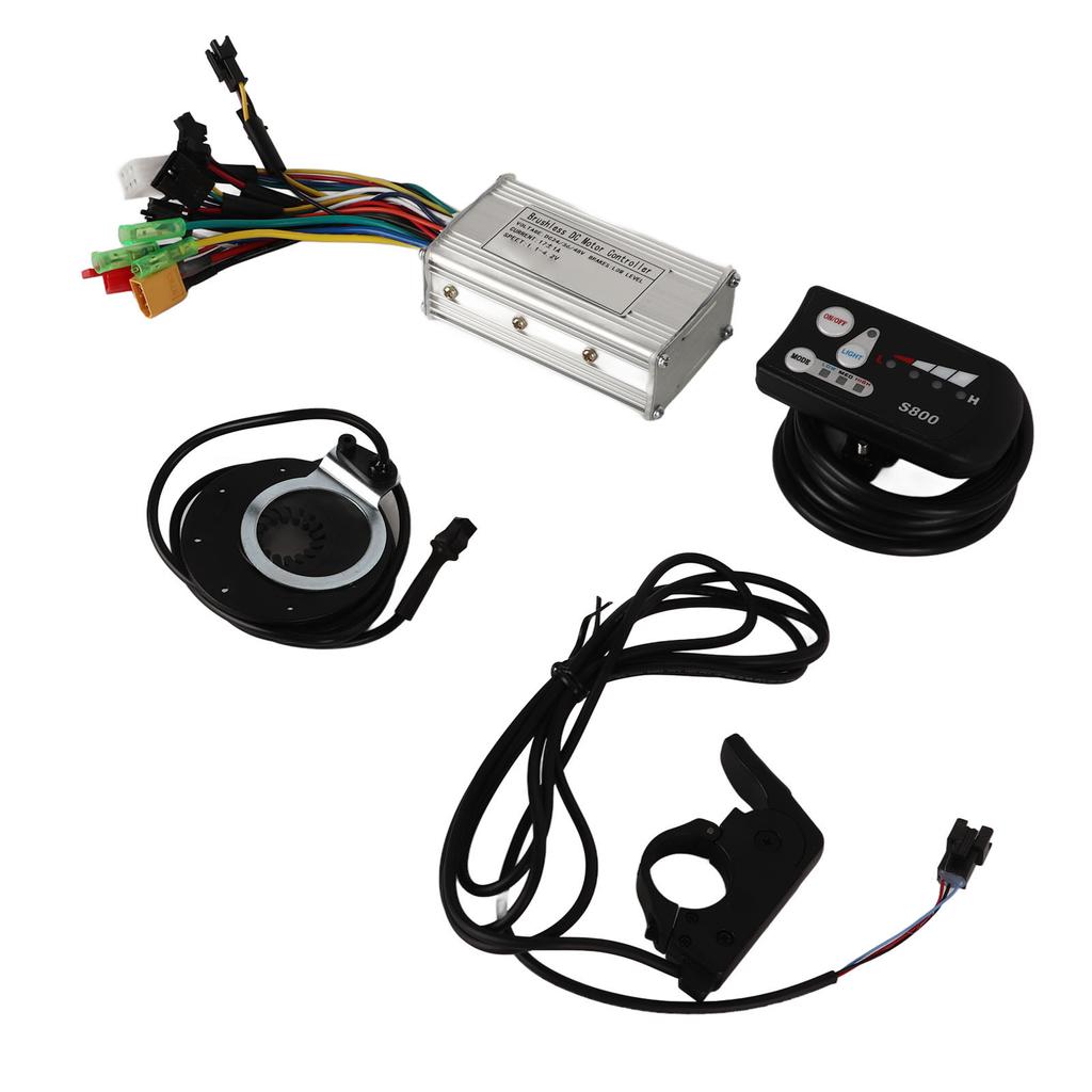 Electric Bike Motor Controller Kit Brushless Motor Sine Wave Controller Booster Thumb Throttle