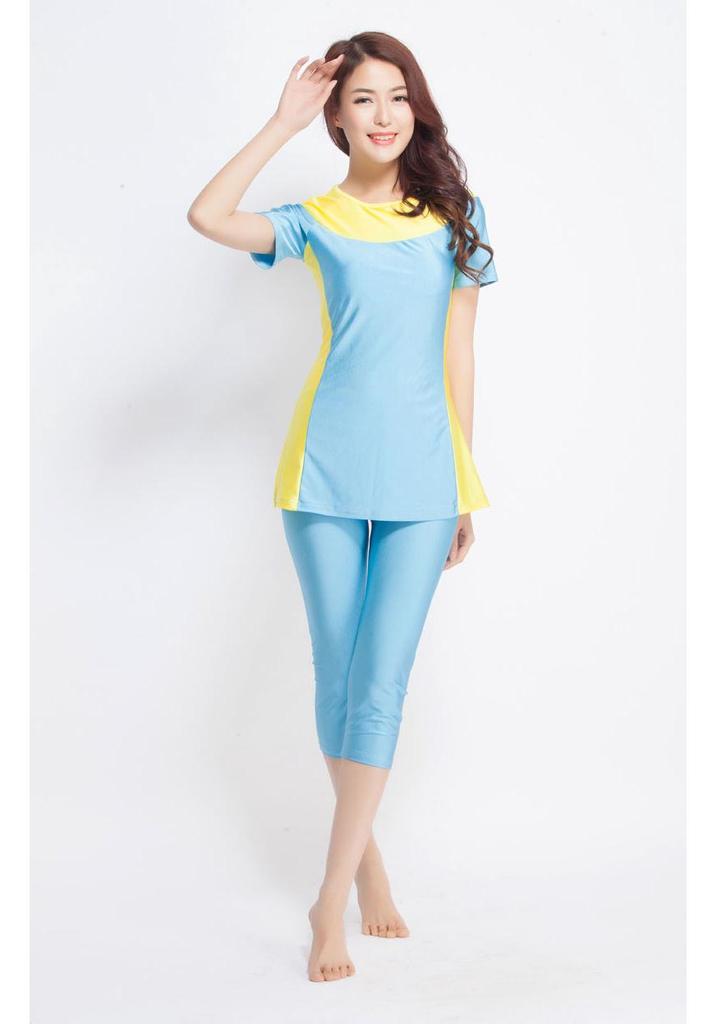 2016 Middle East Women's Quick-Dry, High-Elasticity, Short-Sleeved Conservative Swimsuit