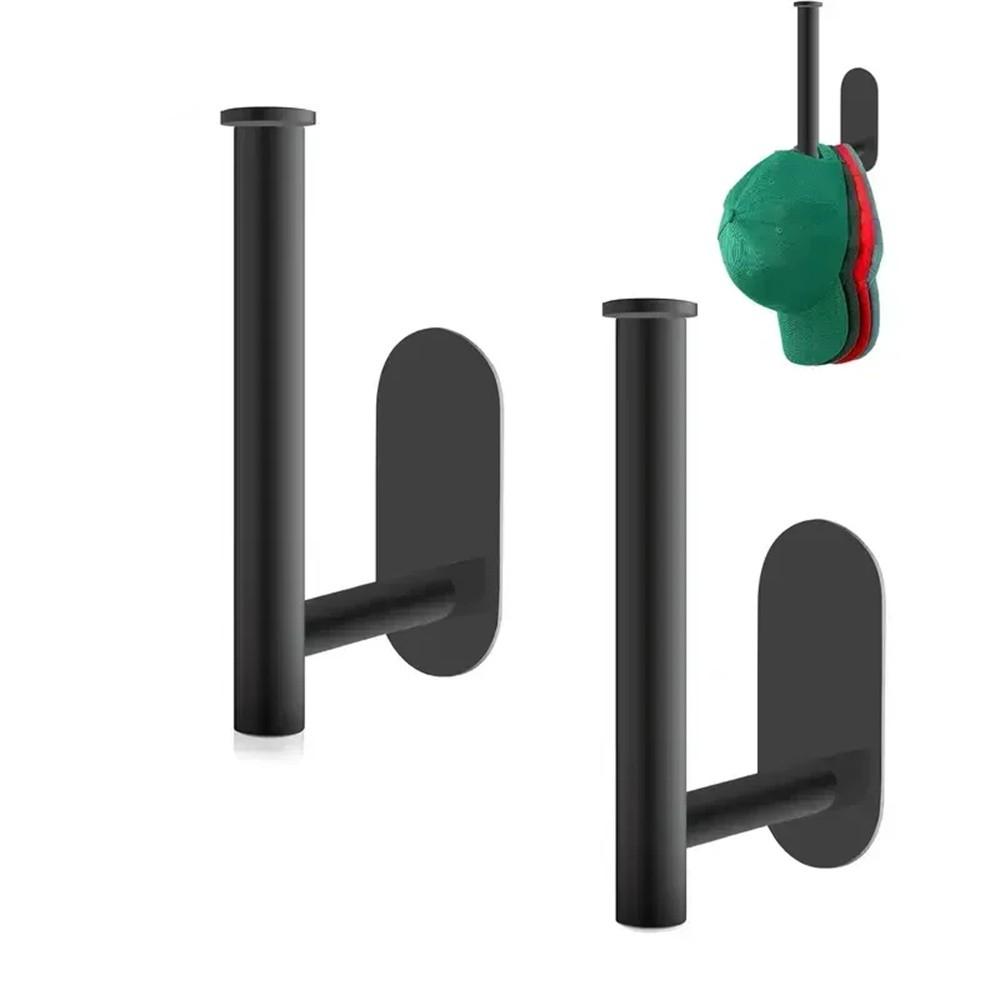 1pcs Stainless Steel Baseball Cap Hanger - Wall Mounted Hat Organizer With Punch-Free Design