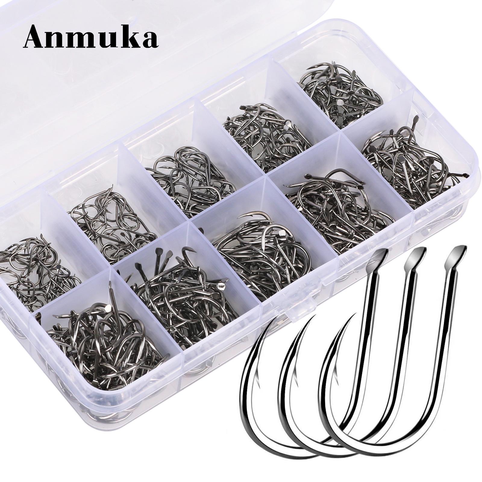 

Набор безбородочных рыболовных крючков Iseama #3-#12, Углеродистая сталь, Трансграничный. 100 pcs (10 of each size #3-#12)