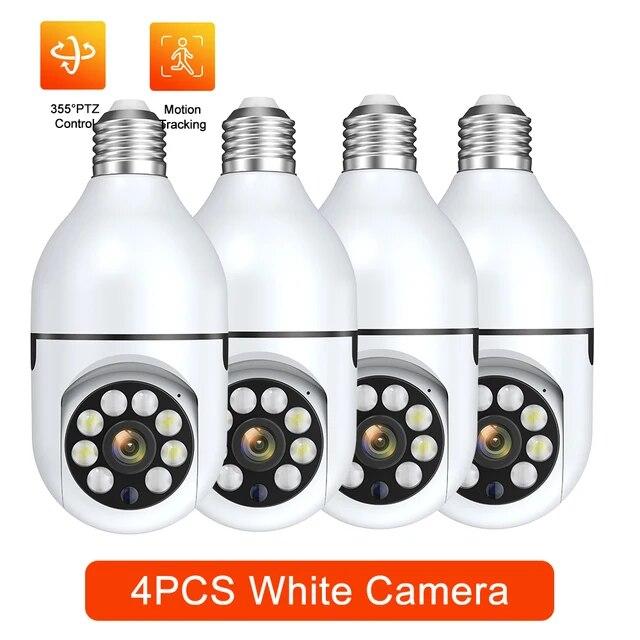 Wifi E27 Bulb Surveillance Camera Wireless Night Vision HD Automatic Human Tracking Security Baby Monitor Zoom Full Color Video