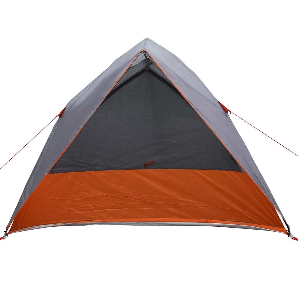 Camping Tent with Roof Gray and Orange 275 x 230 x 140 cm Taffeta