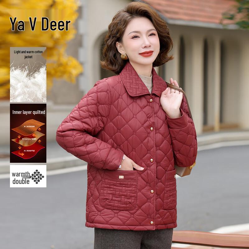 

Yalu Mid-Aged Women s Thickened Cotton Jacket 4XL
