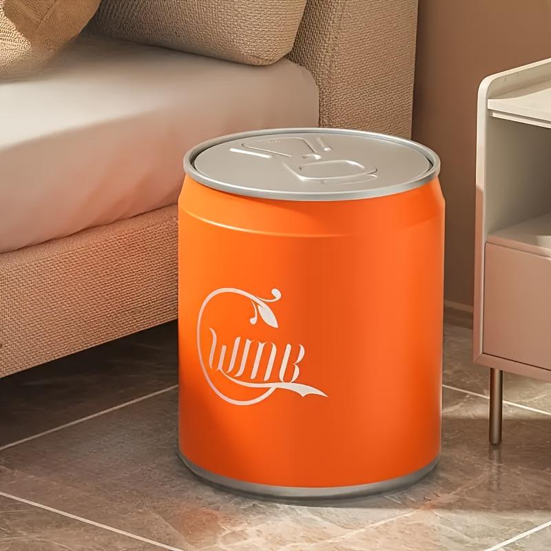 Creative Can Shaped Trash Can , Odor Sealing Design, Large Capacity with Press Open Lid, Ideal for Home and Bathroom Storage, Durable Plastic