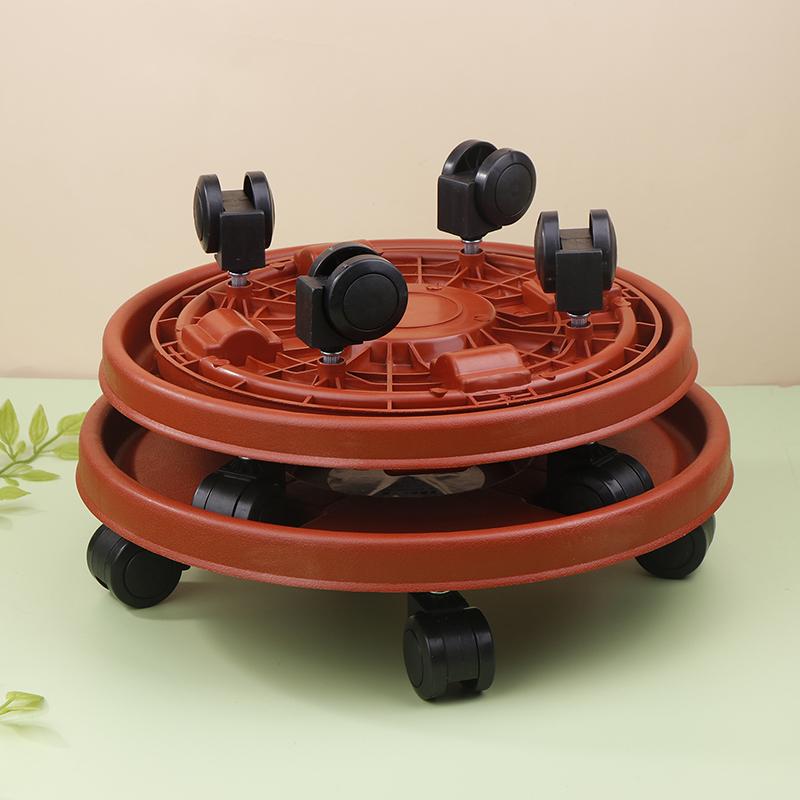 Univerzální kolečka na květináče Kulatá plastová tác Silný stojan na květináče Pojízdný stojan na květináče s válečky