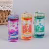 Dynamic Liquid Timers Key Chain Colorful Motion Bubbler Hourglass Keyring Bag Charm Decor