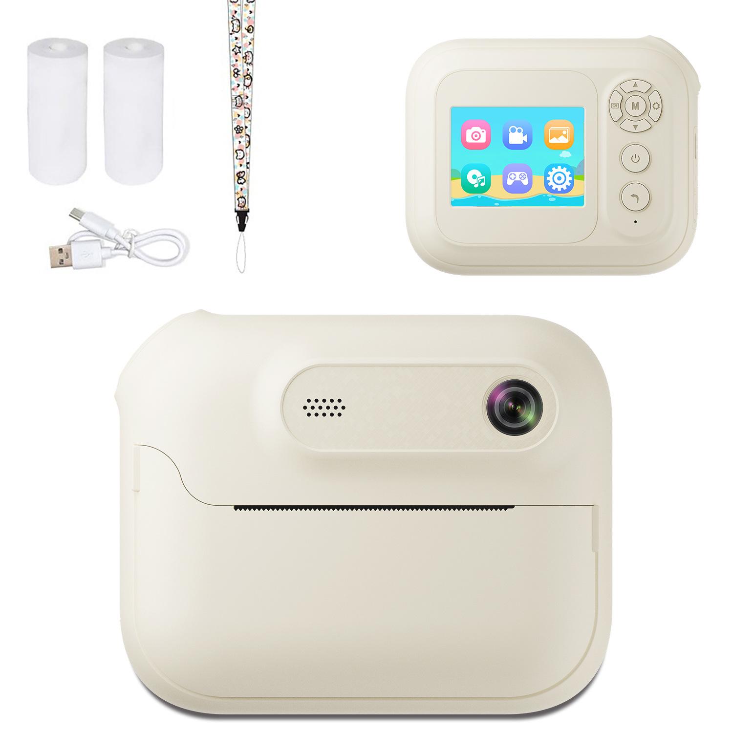 

Instant Print Camera for Children 1300mAh Kids Camere Printer 1080P HD Digital Camera for Girls Boys Birthday Gifts білий