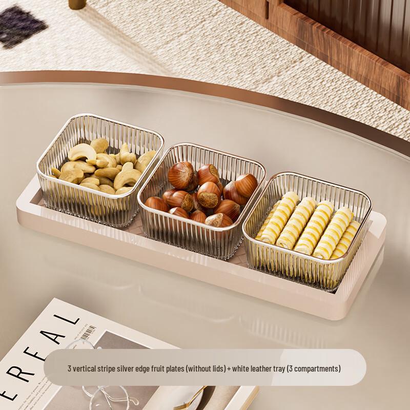 Naijiang Light Luxury Glass Fruit & Snack Plate Set