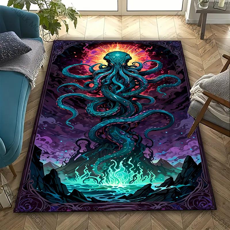 Colored Octopus Printed Carpet Living Room Bedroom Sofa Mat Office Large Area Decorative Rug Modern Decorative Rug Fast Delivery
