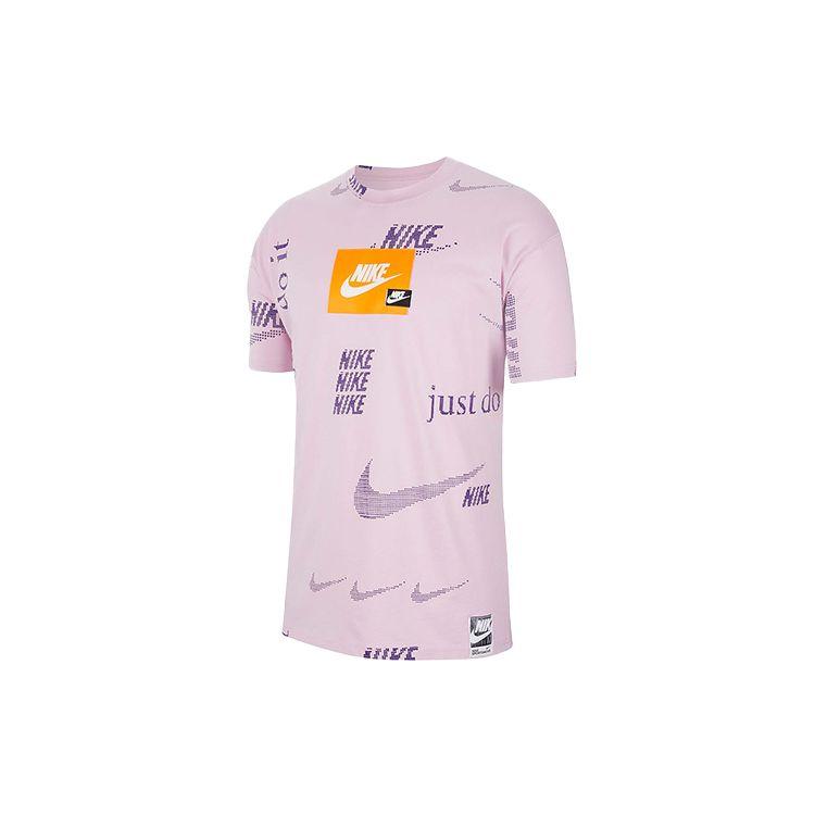 

Nike Спортивная футболка с коротким рукавом и логотипом, мужские топы, светло-арктическо-розовый CW0378-676 M