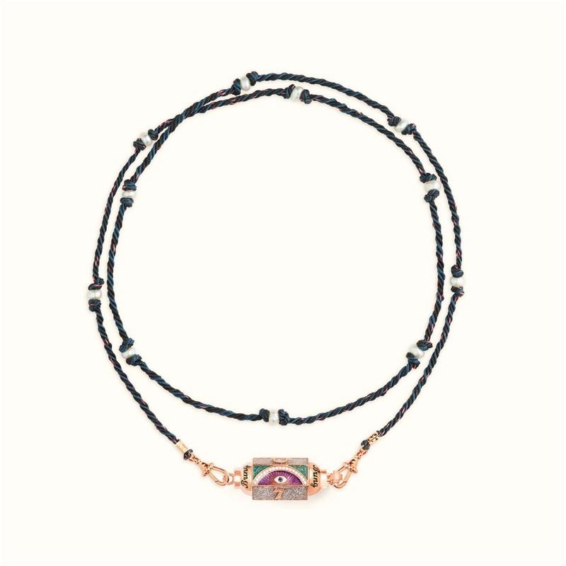 Bunte Tarotkarten-Halskette Design Stern Auge Anhänger Vergoldet Farberhaltung