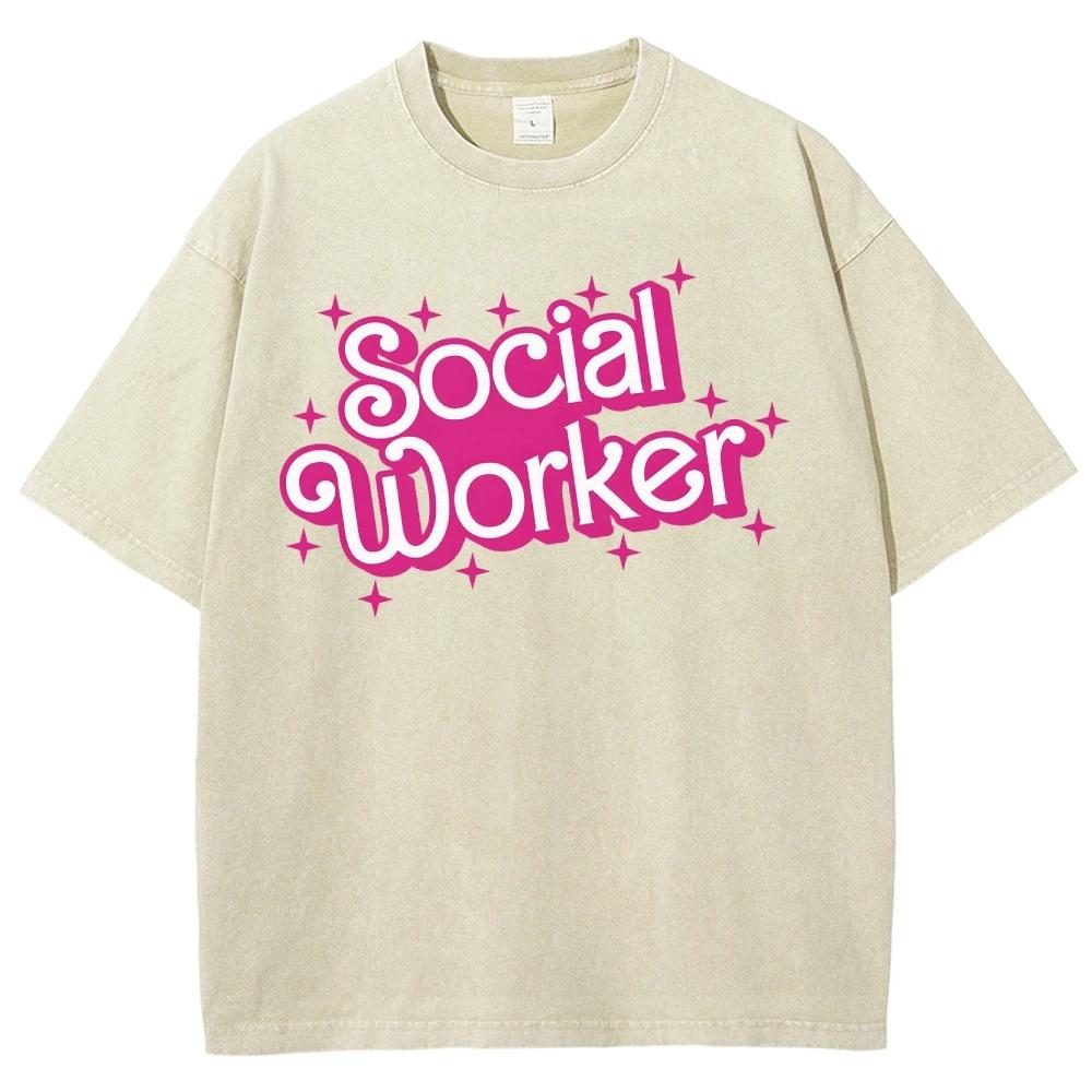 

Футболка унисекс, стиранная, топы Customscool для женщин и мужчин, американский винтаж, простой текстовый принт, уличные футболки с коротким рукавом 3XL