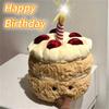 28CM Birthday Cake Cute Expression Plush Doll for Boys Girls Party Funny Stuffed Toy Room Desktop Display Creative Gifts