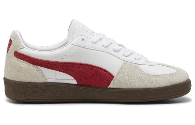 Puma Palermo Leather Puma White Vapor Gray Club Red