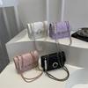 Chain Diamond Bag Women's New Fashion Shoulder Messenger Bag Pearl Women's Small Square Bag