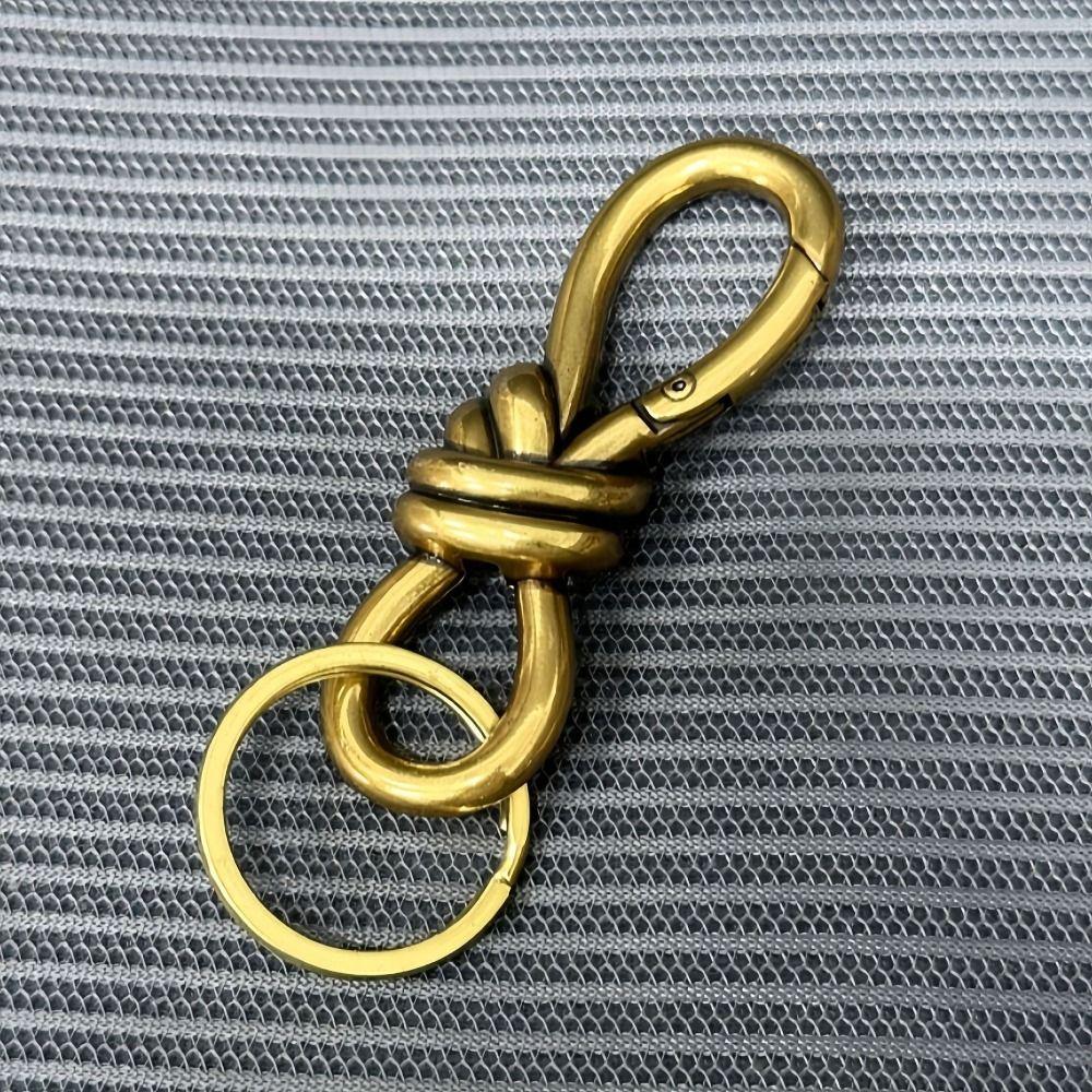 8-Shaped Twist Knot Keychain Alloy Key Ring Pendant New Bowknot Buckle  Gifts