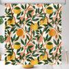 Peach Shower Curtain with Vibrant Cute Bright Colorful Fruit Design, Pink and Orange Home Decorative Fabric Bath Curtain