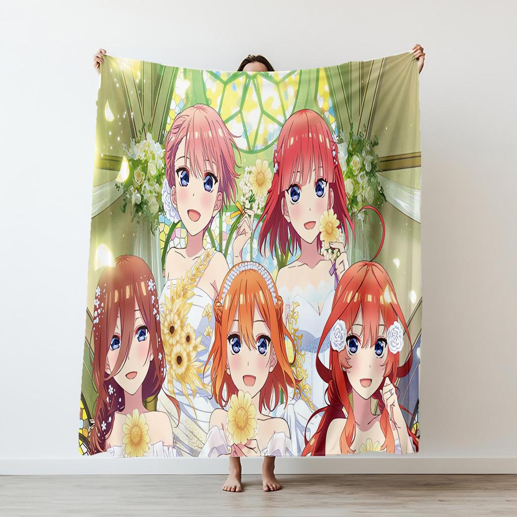 Cartoon anime nun loli printed blanket Warm Flannel Blankets Soft and Comfortable blanket Home Travel Blanket Birthday Gift