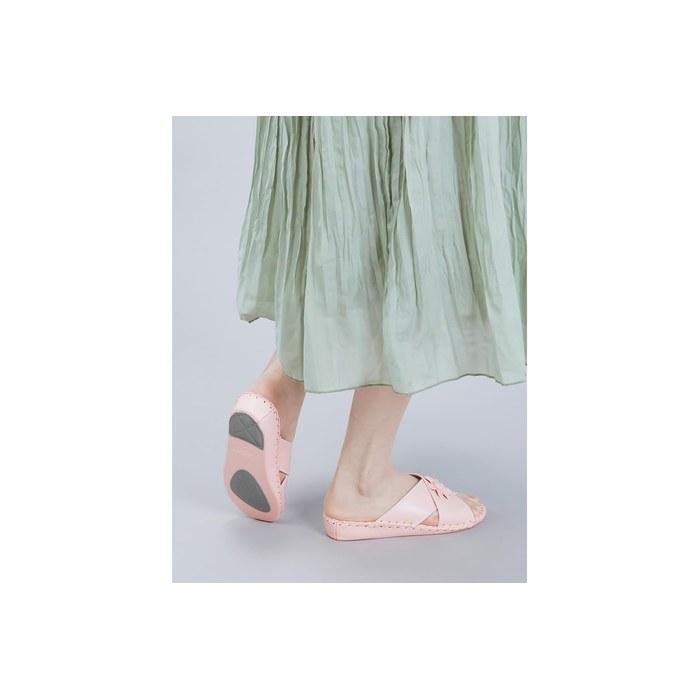 Pansy 9370J Pandie Room Shoes - Made in Japan - Women's - Hand-Knit Footbed - LL - Rose - 24.5-25.0 cm