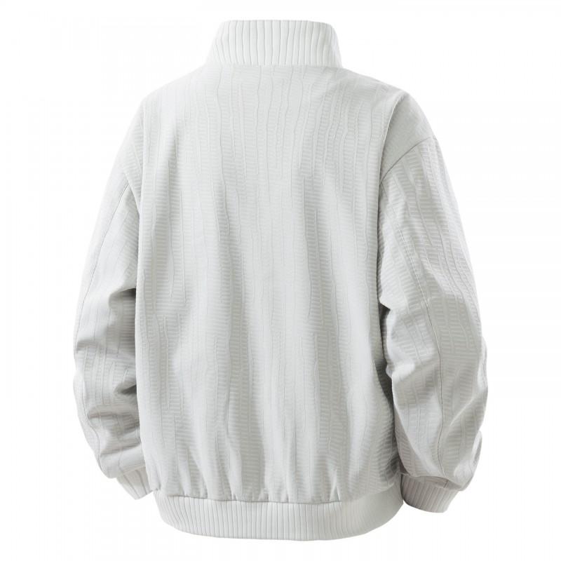 Mens Lightweight Casual Jacket Fall 2026 Loose Fit Stand Collar Zipper Outerwear Daily Wear