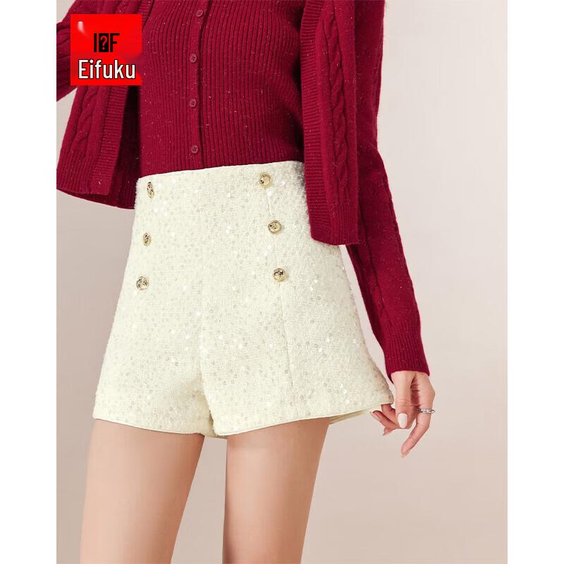 IEF Women s French Style High-Waisted Shorts L