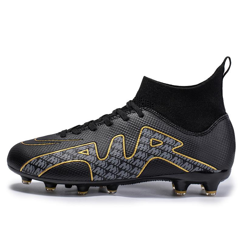 

Overseas popular men s and women s adult high-top breathable football shoes artificial grass training shoes outdoor football 45