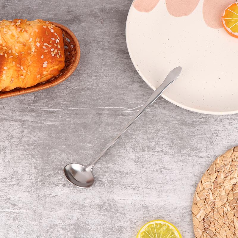 1 kus Nerezová ocel Lžíce na míchání s dlouhou rukojetí Lžíce na zmrzlinu Dezertní lžíce Nádobí