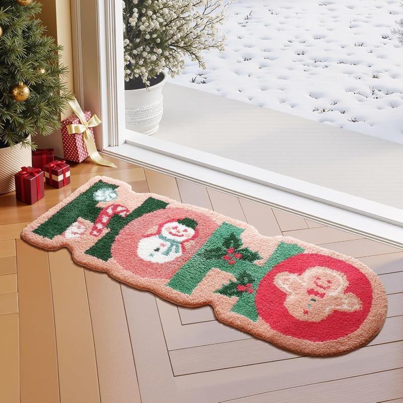 Christmas Floor Mat, Bathroom Water-absorbing Non-slip Floor Mat, Easy To Take Care of Floor Mat At the Entrance