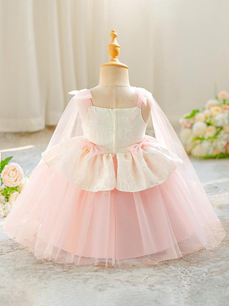 New Formal Princess Mesh Dress Set for Infant and Toddler Girls - Birthday and Evening Gown