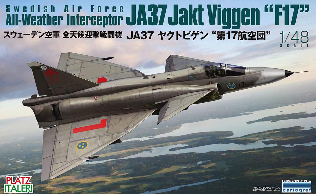 Swedish Air Force Interceptor JA37 Jagtvigen 17th Air Wing Plastic Model Molding Color Platts/Italeri 1/48 All-Weather TPA-15