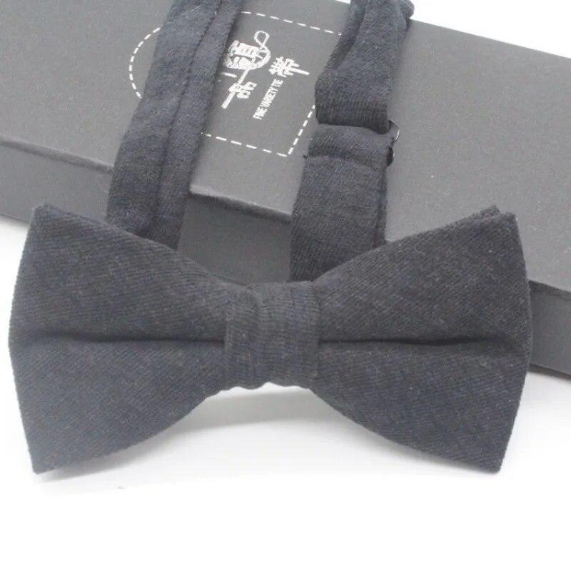 

Детский галстук-бабочка, мужской и женский модный хлопковый вельветовый воротник, однотонный, новый узел, банкетный, замшевый, с карманом, галстук-бабочка для полотенец Fabric