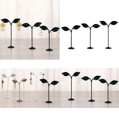 3x ijzeren T-bar oorbel ketting sieraden displaystandaard rek