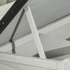 Raised Outdoor Wooden Rabbit Hutch with Opening Roof and Removable Tray, 84x43x70cm, Grey