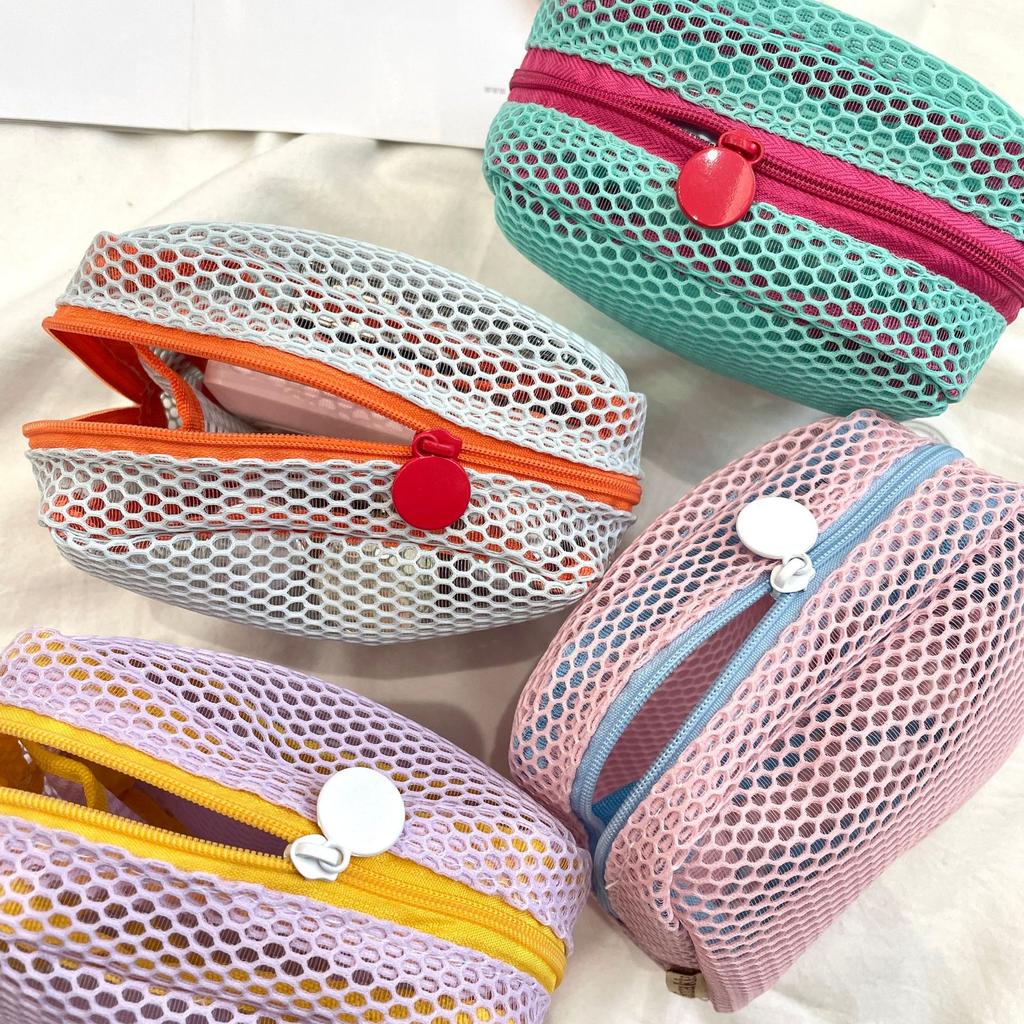 3263 Dopamine Small Square Bag Mini Cosmetic Bag Portable Mesh Lipstick Storage Bag Sanitary Bag Change Bag