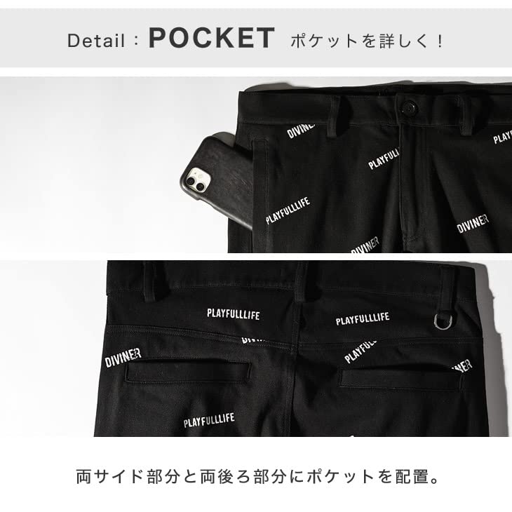 Pantaloni de golf elastici, design de înaltă calitate, croială elegantă, sport, funcțional, model integral, simplu, M, alb, camouflage [DIVINER GOLF] pentru bărbați