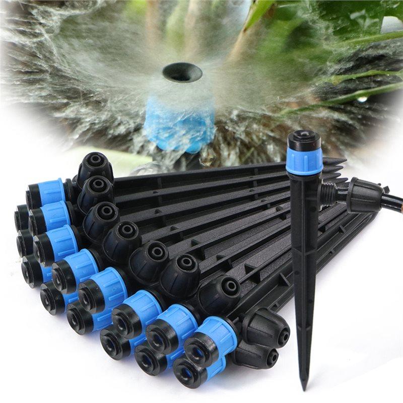 50pcs Watering System Automatic Watering Device Rotating Garden Sprinkler With Emitters-360 Degree Efficient Irrigation System