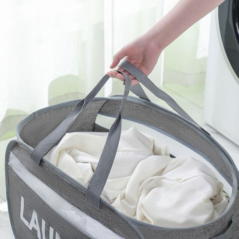 Oxford Cloth Dirty Clothes Basket Large Capacity Quilt Storage Basket Sundries Organizer  Bathroom