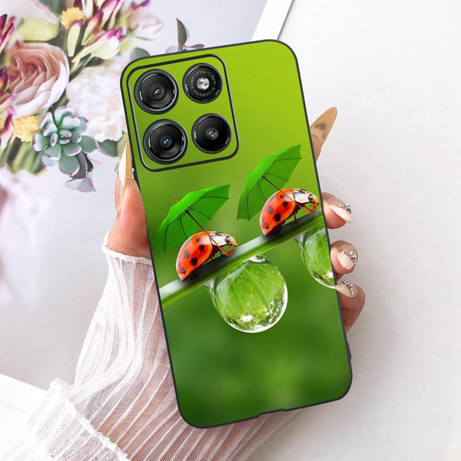 For Motorola Moto G67 MotoG77 Case New Luxury Painted Cover Black Silicone Soft Phone Case For Moto G77 G 67 Back Cover Bumper