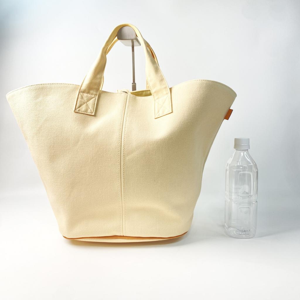 Used HERMESTote Bag Ivory Canvas Women