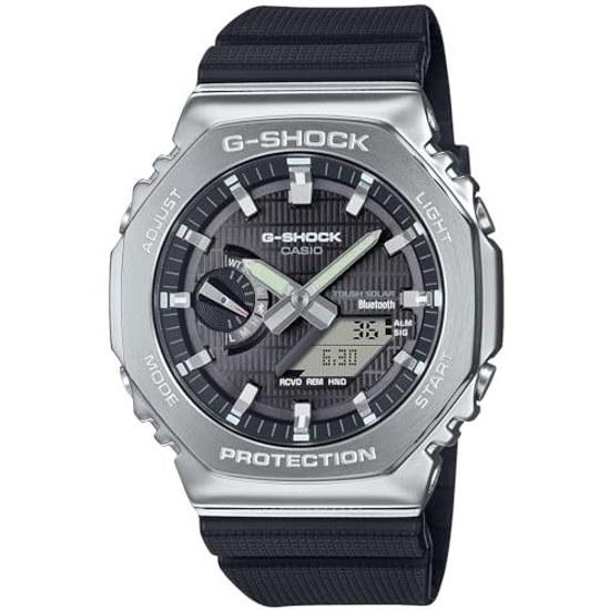Casio G-Shock wristwatch metal-covered equipped Bluetooth Tough Solar made biomass plastic model GBM-2100-1AJF men black.