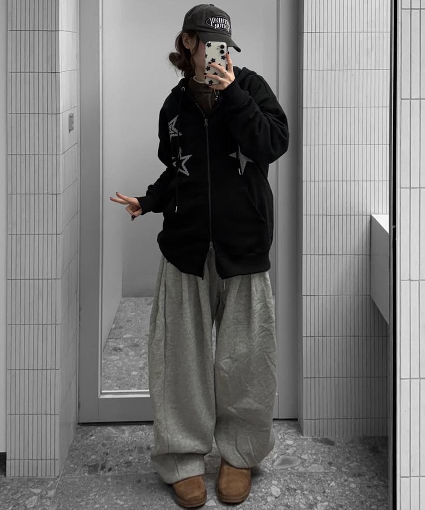 Notusual Dot Star 2-Way Zip-Up Hoodie 2 Colors