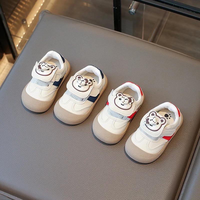 2024 Kinder Freizeitschuhe für Mädchen Jungen Herbst Neue Mode Koreanischer Stil Niedliche Tiere Bequem Vielseitig Draußen Laufschuhe