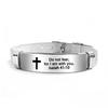 Adjustable Inspirational Quotes Braclets Stainless Steel/PVC Bible Verse Bracelet  Faith Gifts