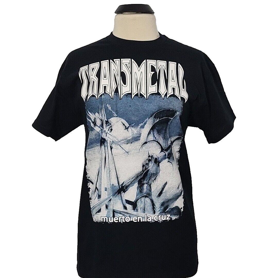 TRANSMETAL Muerto En La Cruz S SMALL T-Shirt Black Mens Band Logo XXXL