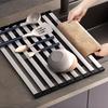 Tri-Fold 304 Stainless Steel Kitchen Sink Rack-Rustproof, Rolling Curtain For Drying Dishes Sner Kitchen Dish Rack Drainage Rack