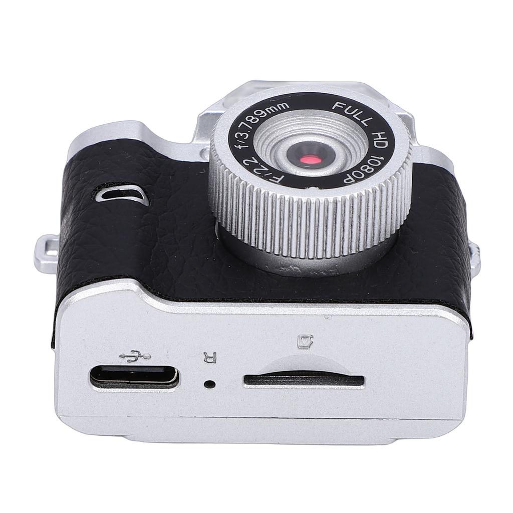 Tiny Keychain Camera Magnetic Mount 12MP 1080P Portable Retro Camera with 0.96 Inch Screen LED Fill Light for Video